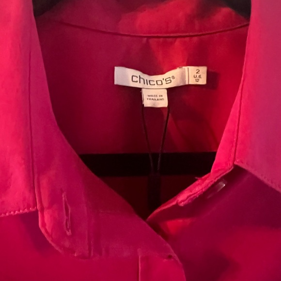Chico's Vibrant Deep Pink Blouse - Picture 7 of 13